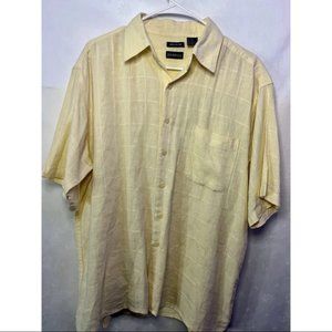 Mens George button down linen blend shirt size large(42/44)